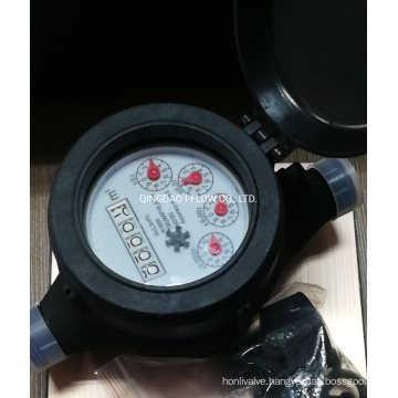 Plastic Water Flow Meter Multi Jet Dry Dial Type